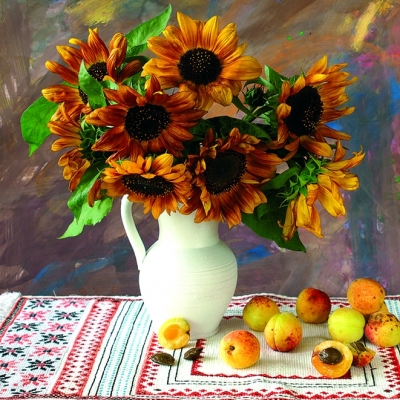 Calendar cu imagini Bouquets, 31.5 x 48 cm, 12 file, 2026